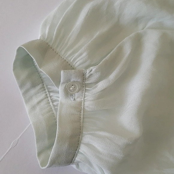 Anthropologie Maeve Mint Green Ruffle Liesel Open Shoulder Blouse S - Picture 12 of 12